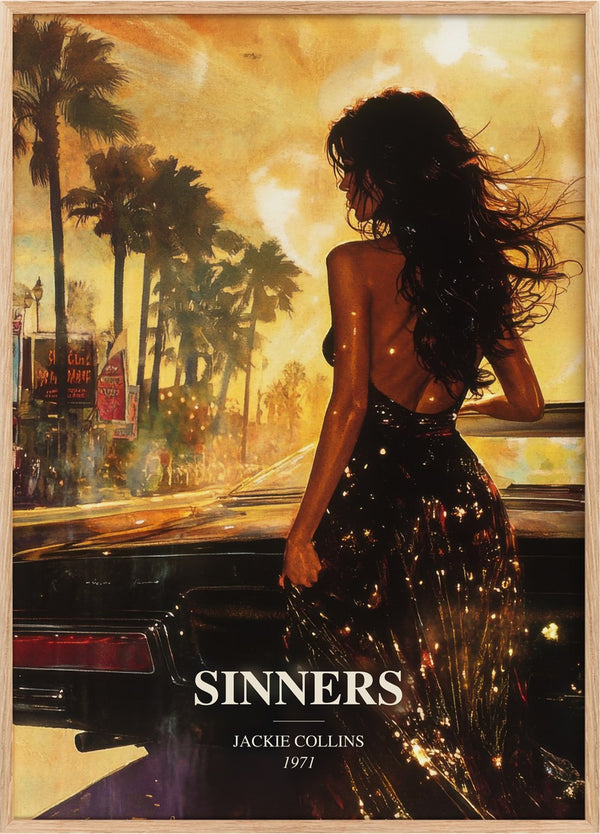 Sinners Book Watercolour Illustration by Jackie Collins