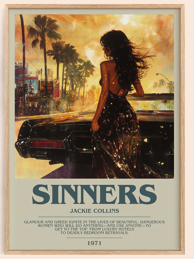 Sinners Bookish Wall Art by Jackie Collins