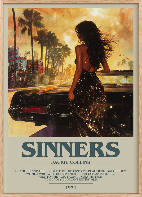 Sinners Bookish Wall Art by Jackie Collins