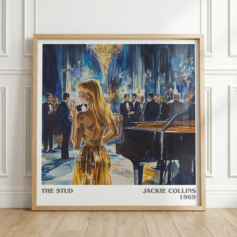 The Stud literary print in frame leaning in hallway – romance wall art