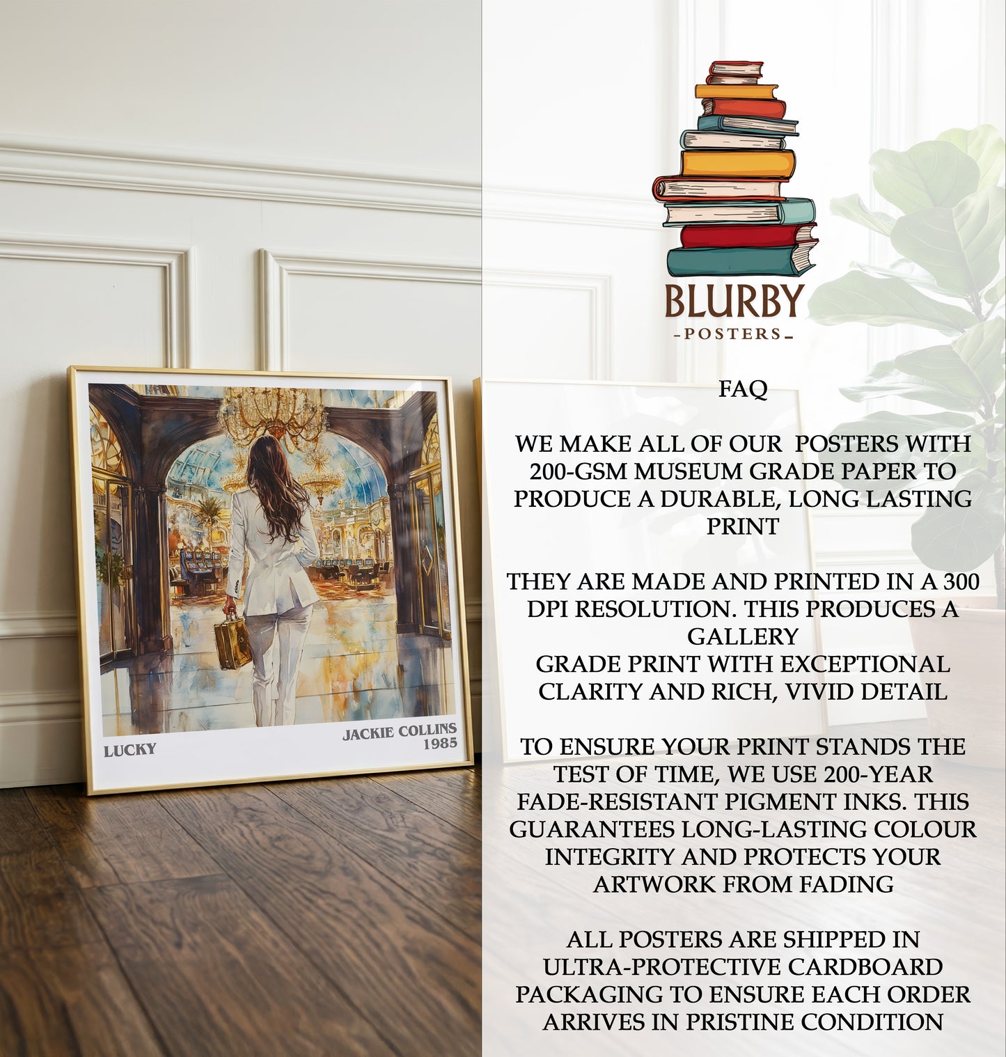 Lucky Literary Art Print by Jackie Collins