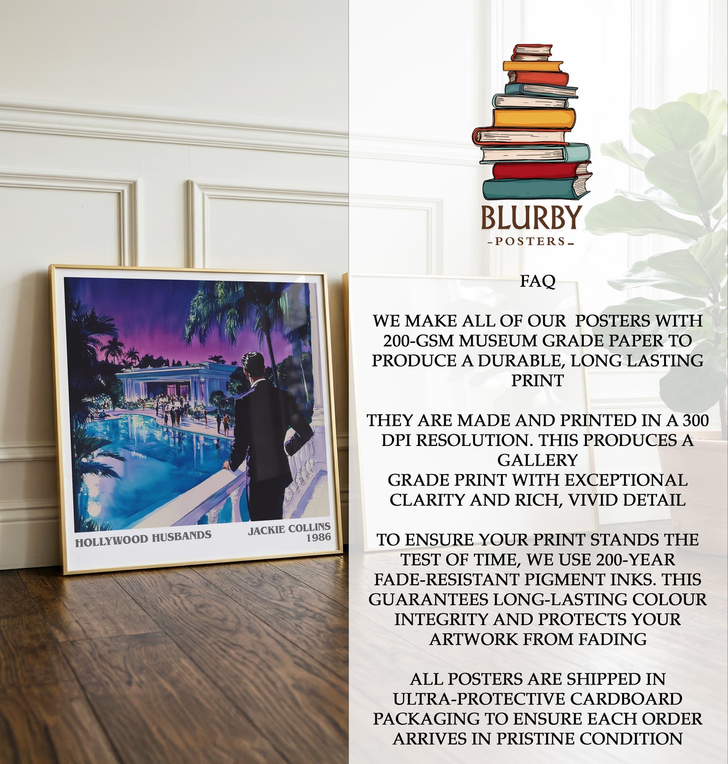 Hollywood Husbands Literary Art Print by Jackie Collins