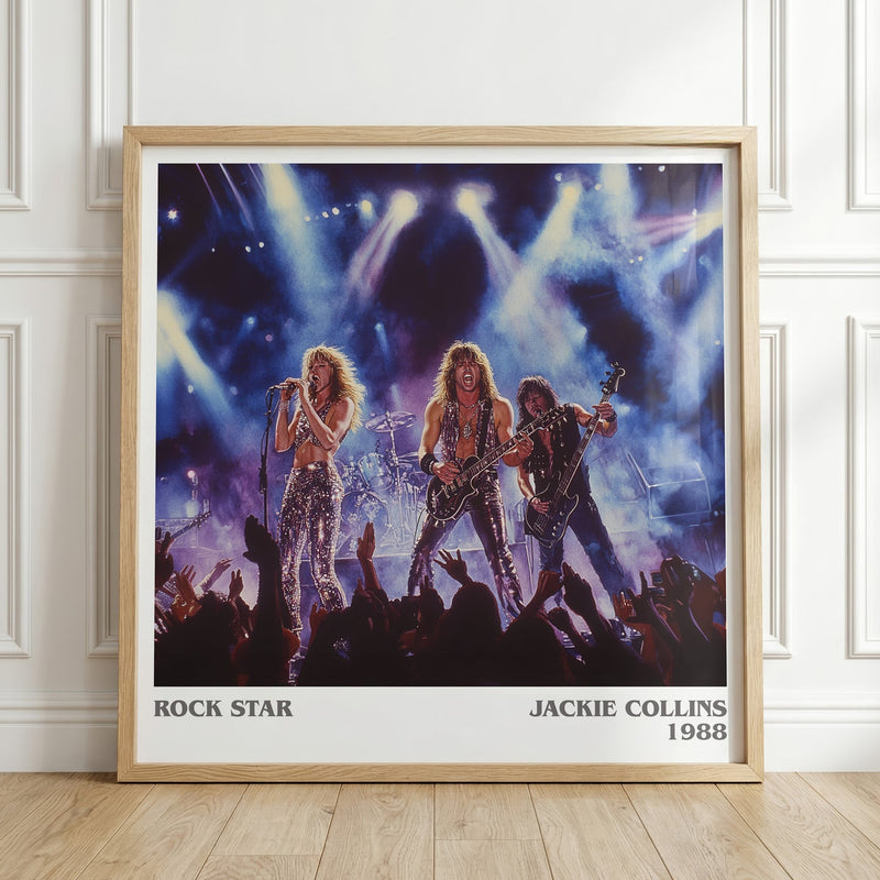 Rock Star literary print in frame leaning in hallway – romance wall art