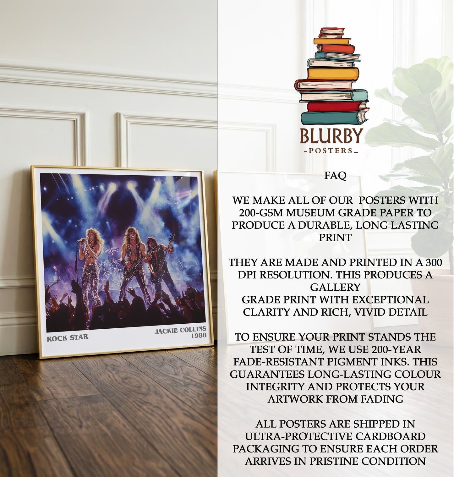 Rock Star Literary Art Print by Jackie Collins