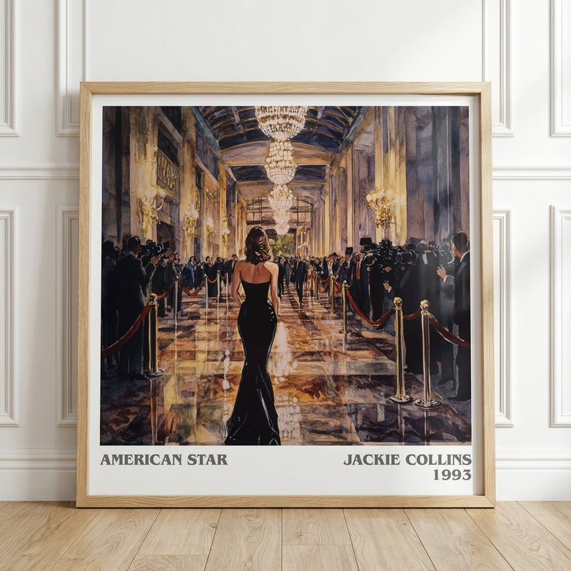 American Star literary print in frame leaning in hallway – romance wall art
