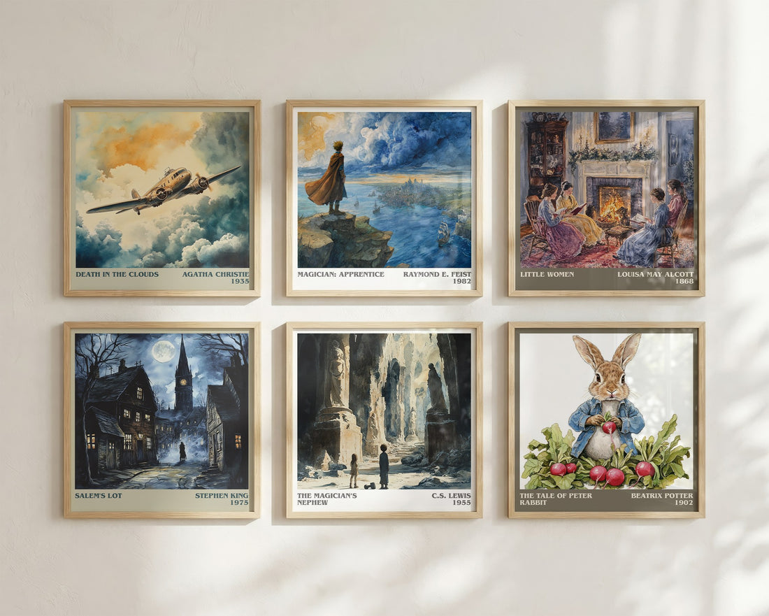The Magician's Nephew Literary Art Print by C. S. Lewis – square print in a six-frame gallery wall