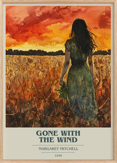 Gone with the Wind Book Cover Poster by Margaret Mitchell