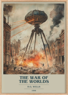 The War Of The Worlds Book Cover Poster by H.G. Wells