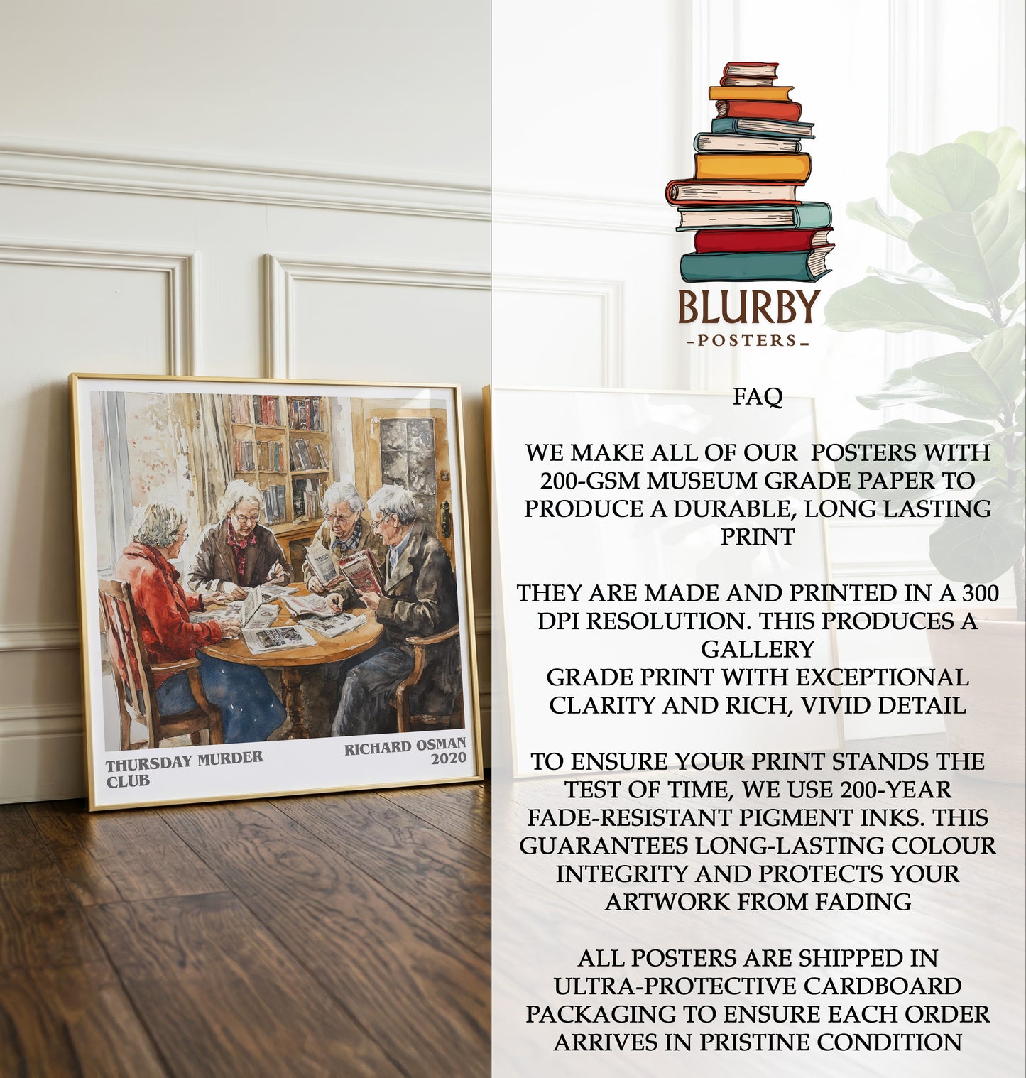 Thursday Murder Club Literary Art Print by Richard Osman