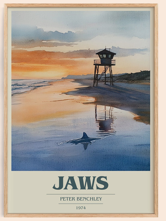 Jaws Book Cover Poster by Peter Benchley