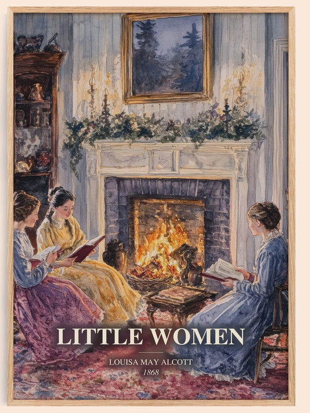 Little Women Book Watercolour Illustration by Louisa May Alcott