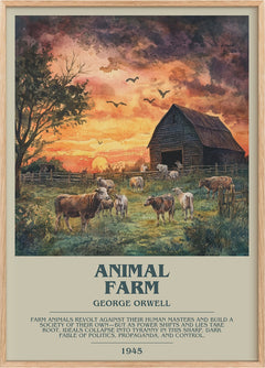 Animal Farm Bookish Wall Art by George Orwell