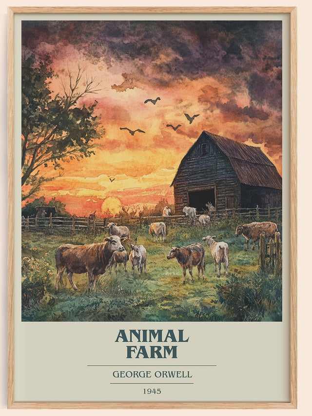 Animal Farm Book Cover Poster by George Orwell