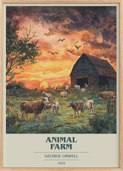 Animal Farm Book Cover Poster by George Orwell