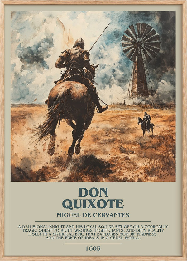 Don Quixote Bookish Wall Art by Miguel De Cervantes