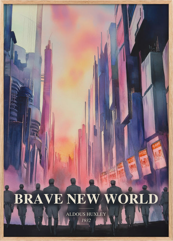 Brave New World Book Watercolour Illustration by Aldous Huxley