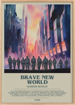 Brave New World Bookish Wall Art by Aldous Huxley