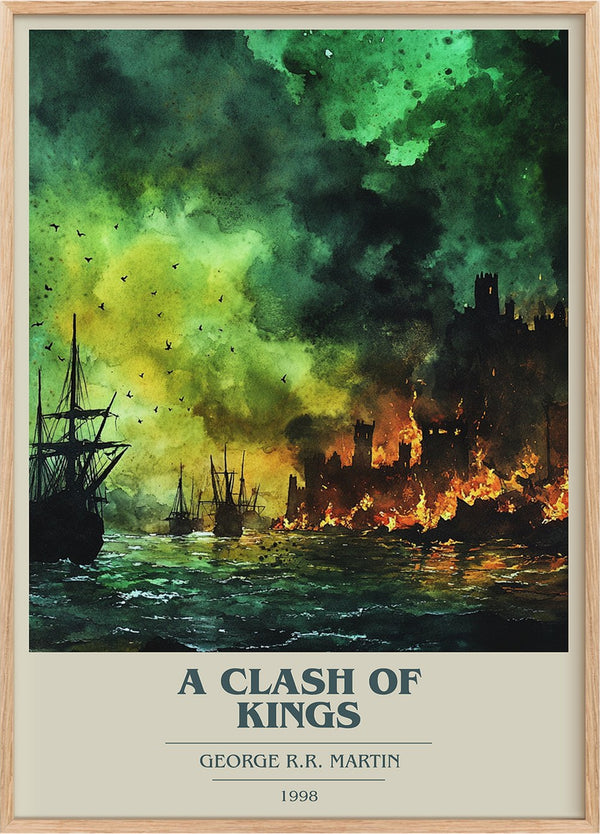 A Clash of Kings Book Cover Poster by George R. R. Martin