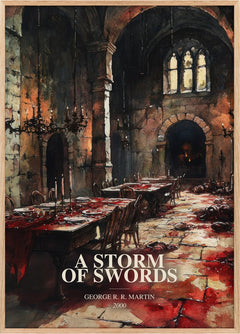 A Storm Of Swords Book Watercolour Illustration by George R. R. Martin