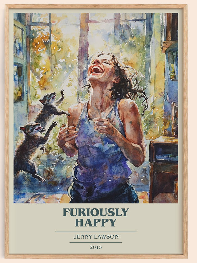 Furiously Happy Book Cover Poster by Jenny Lawson
