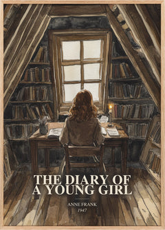 The Diary Of A Young Girl Book Watercolour Illustration by Anne Frank