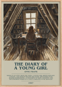 The Diary Of A Young Girl Bookish Wall Art by Anne Frank