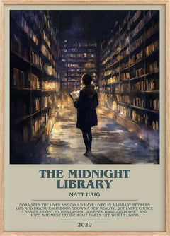 The Midnight Library Bookish Wall Art by Matt Haig