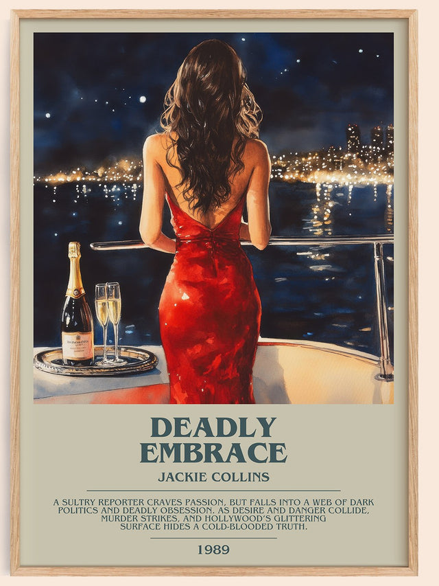 Deadly Embrace Bookish Wall Art by Jackie Collins