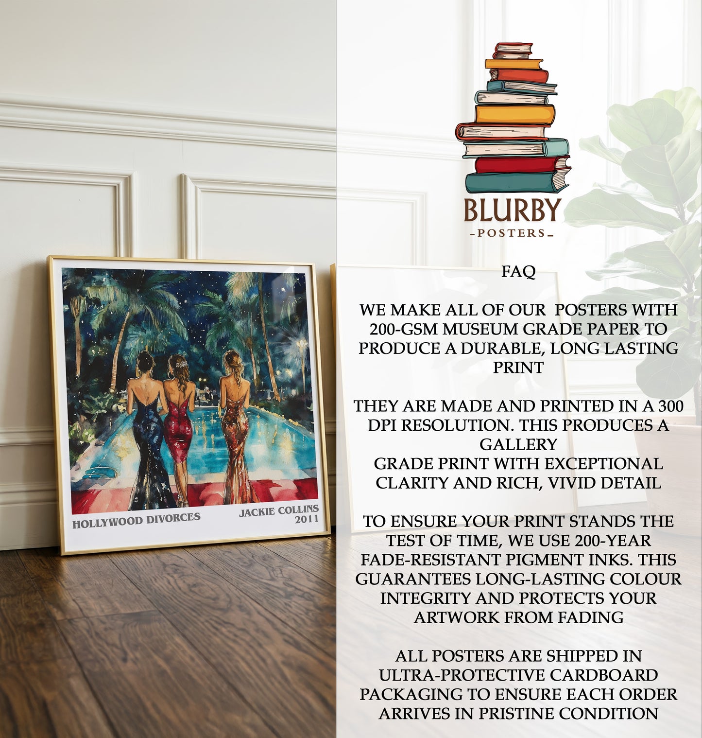 Hollywood Divorces Literary Art Print by Jackie Collins