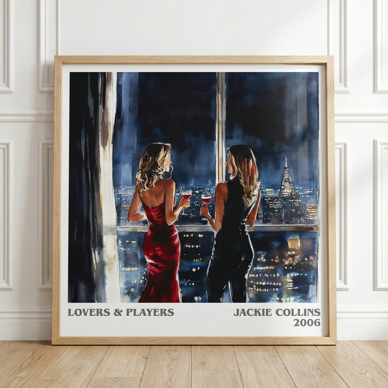 Lovers and Players literary print in frame leaning in hallway – romance wall art