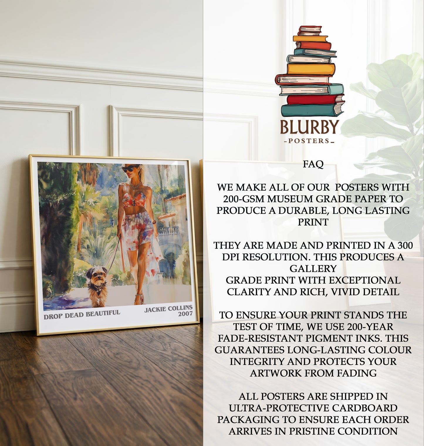 Drop Dead Beautiful Literary Art Print by Jackie Collins
