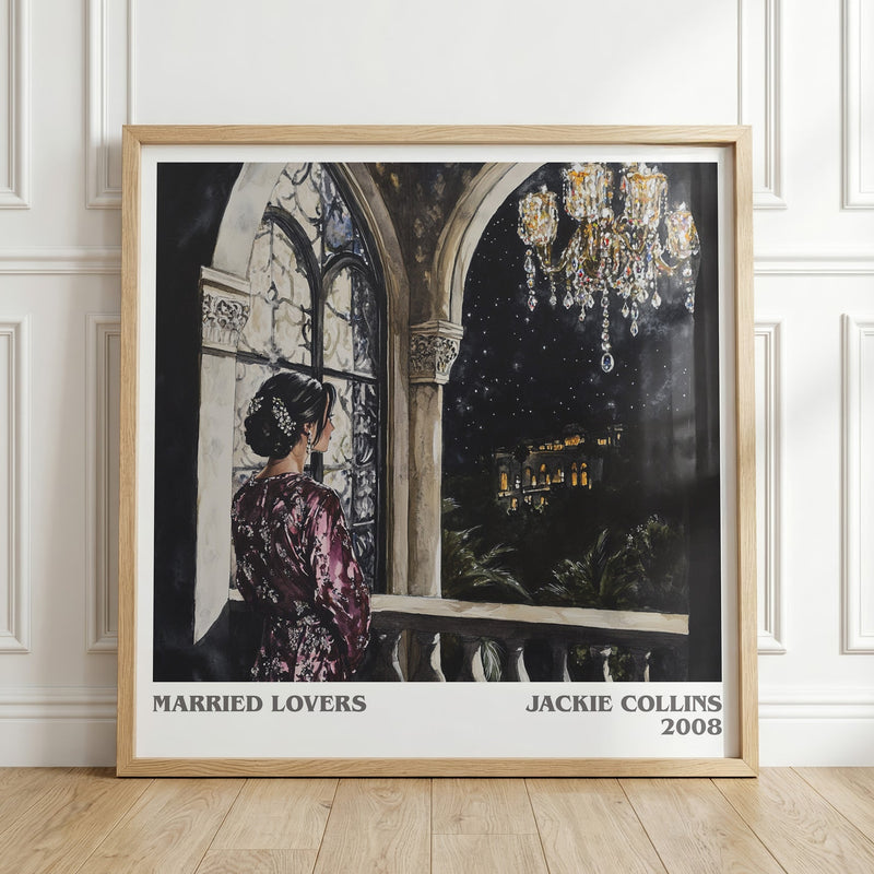 Married Lovers literary print in frame leaning in hallway – romance wall art