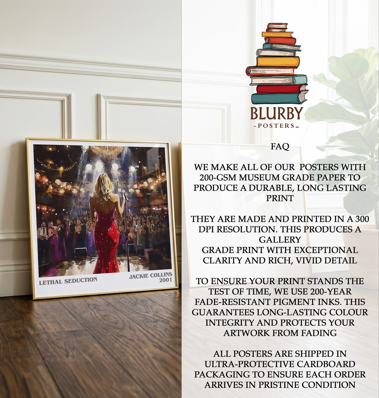 Lethal Seduction Literary Art Print by Jackie Collins