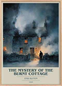 The Mystery of the Burnt Cottage Book Cover Poster by Enid Blyton