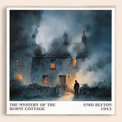 The Mystery of the Burnt Cottage Literary Art Print by Enid Blyton