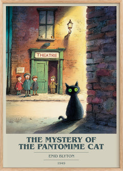 The Mystery of the Pantomime Cat Book Cover Poster by Enid Blyton
