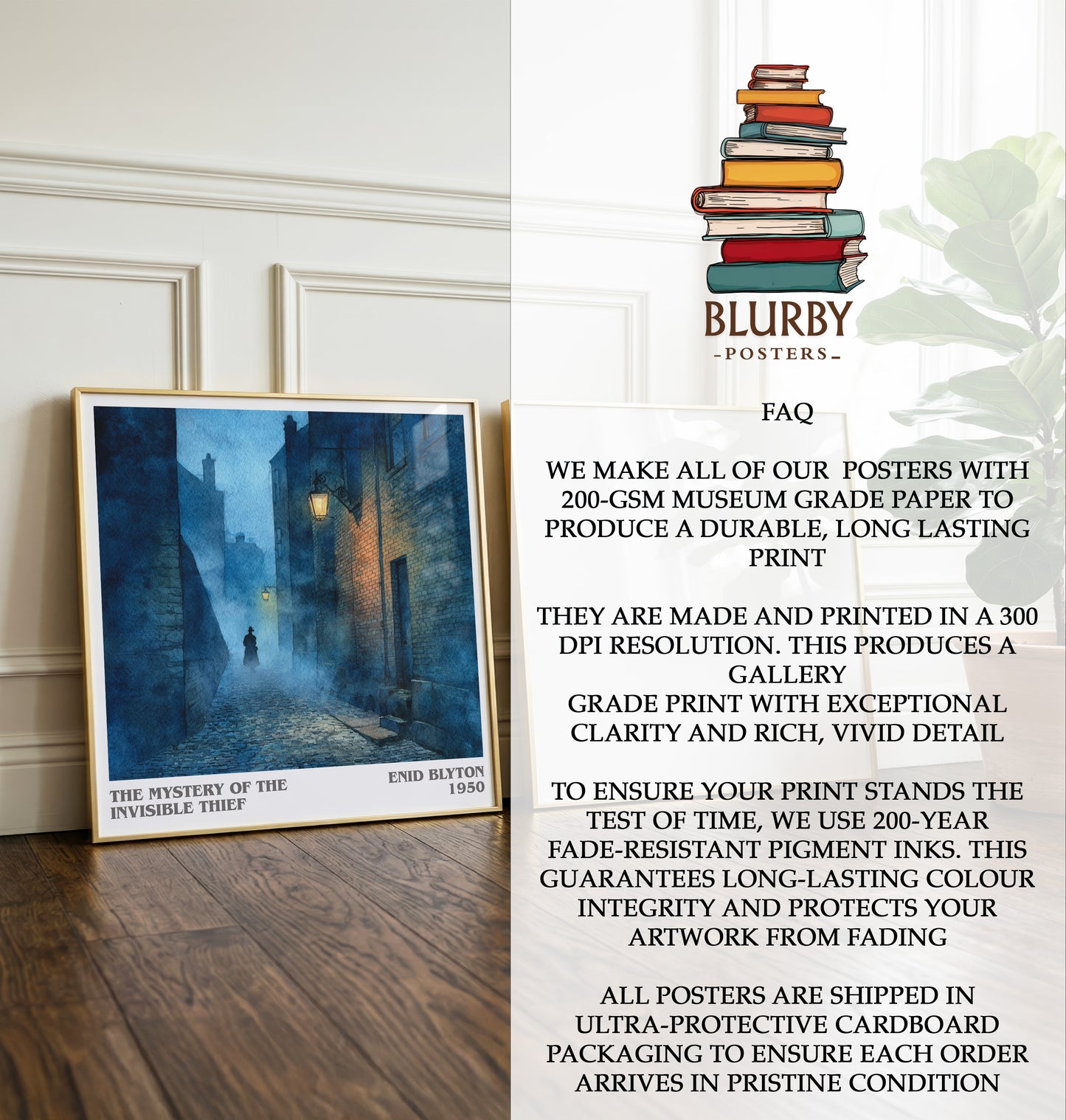 The Mystery of the Invisible Thief Literary Art Print by Enid Blyton