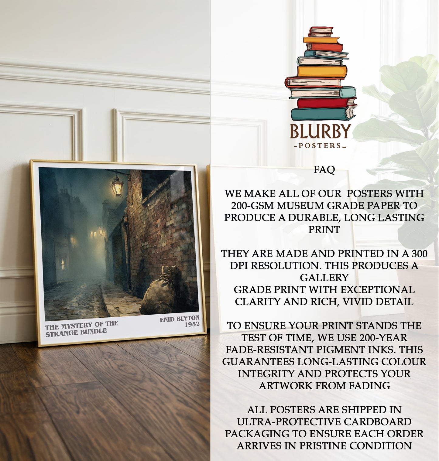 The Mystery of the Strange Bundle Literary Art Print by Enid Blyton