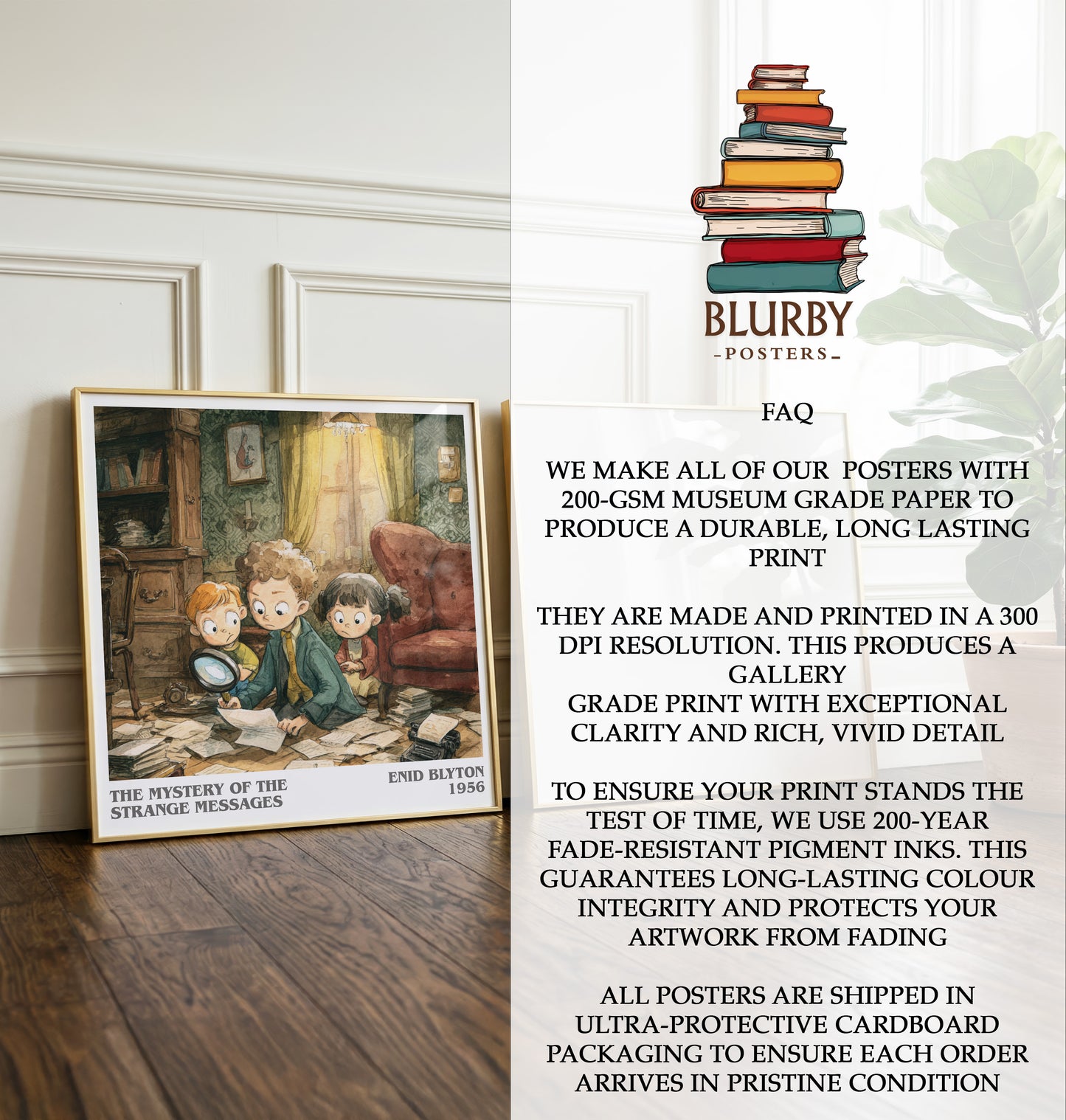 The Mystery of the Strange Messages Literary Art Print by Enid Blyton