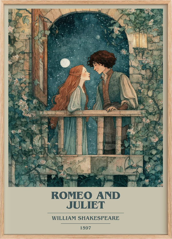 Romeo and Juliet Book Cover Poster by William Shakespeare