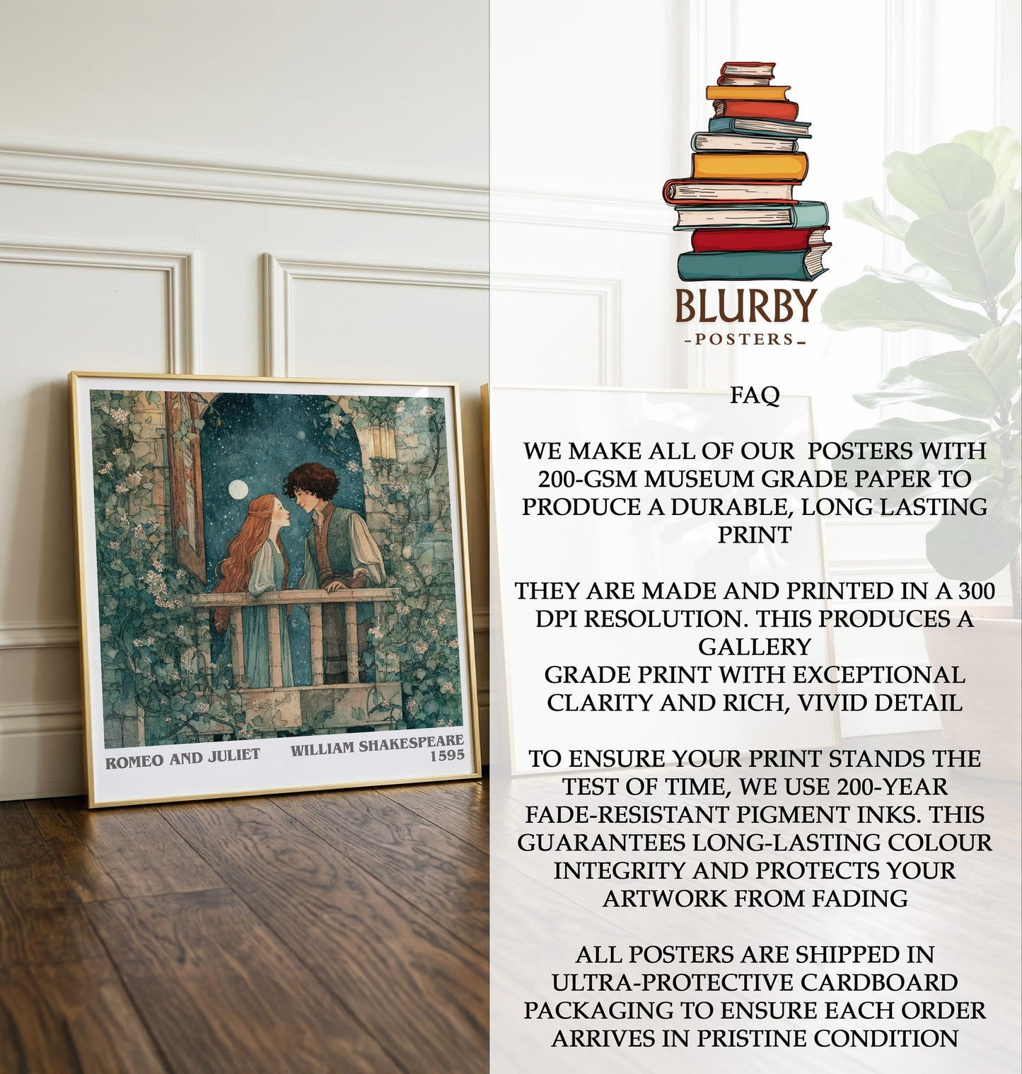 Romeo and Juliet Literary Art Print by William Shakespeare