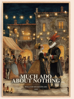 Much Ado About Nothing Book Watercolour Illustration by W. Shakespeare