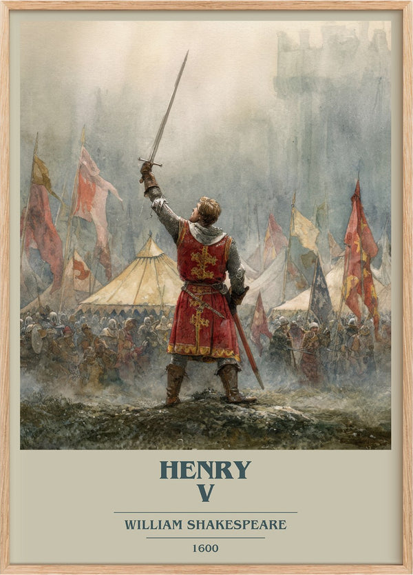 Henry V Book Cover Poster by William Shakespeare