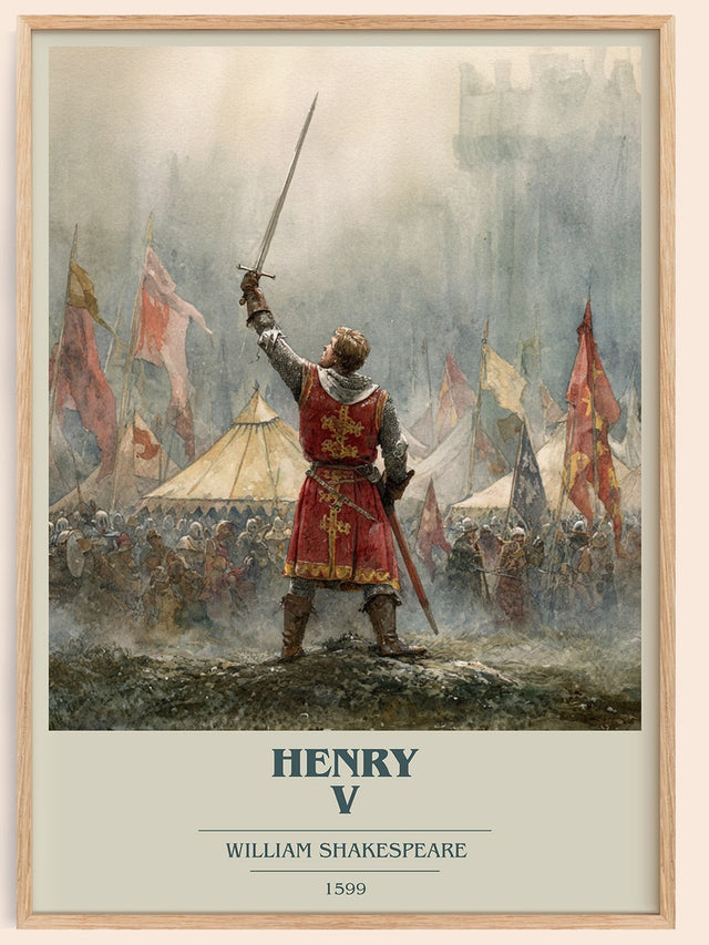 Henry V Book Cover Poster by William Shakespeare