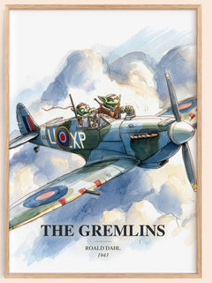 The Gremlins Book Watercolour Illustration by Roald Dahl
