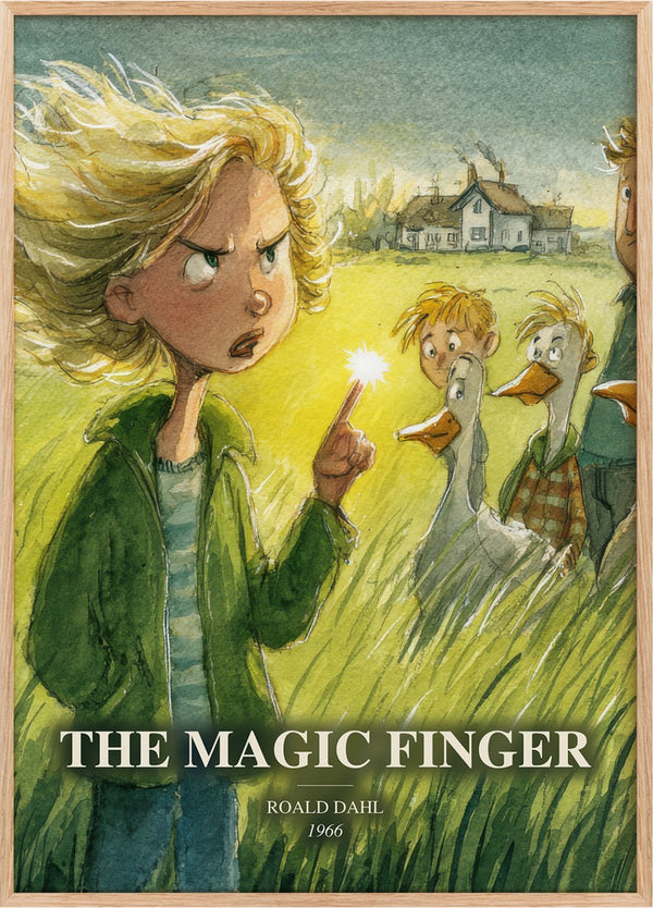 The Magic Finger Book Watercolour Illustration by Roald Dahl