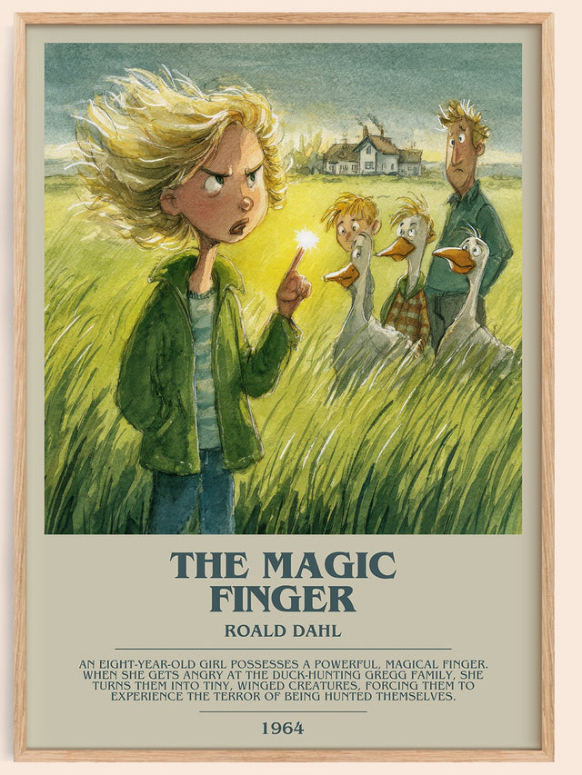 The Magic Finger Bookish Wall Art by Roald Dahl