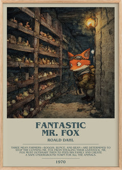 Fantastic Mr. Fox Bookish Wall Art by Roald Dahl