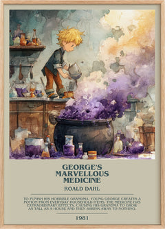George's Marvellous Medicine Bookish Wall Art by Roald Dahl