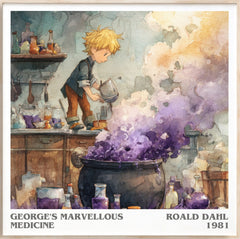 George's Marvellous Medicine Literary Art Print by Roald Dahl
